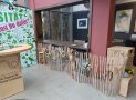 Holzzaun für Ausstellungsstand