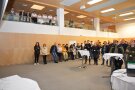 Begrüßng der Teilnehmer in der Aula der Weinbaufachschule Silberberg